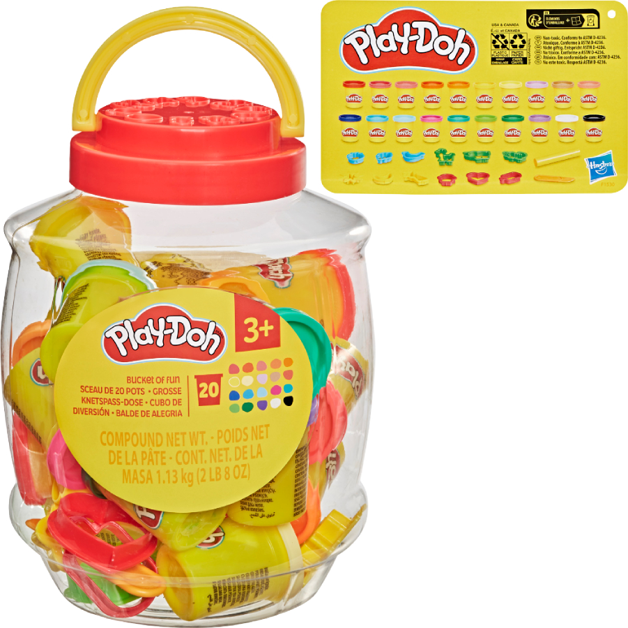 Купити Набори для ліплення Hasbro Play-Doh Відерце з Розвагами (F1530) - Фото 1 Набори для ліплення Hasbro Play-Doh Відерце з Розвагами (F1530) - Фото 1