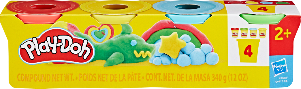 Купити Матеріали Hasbro 4 баночки G0688 Play-Doh CLASSIC (G0512_G0688) - Фото 1 Матеріали Hasbro 4 баночки G0688 Play-Doh CLASSIC (G0512_G0688) - Фото 1