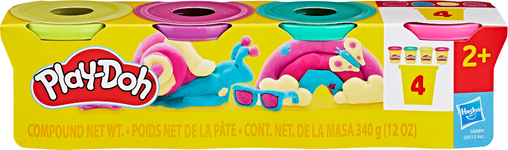 Купити Матеріали Hasbro 4 баночки G0689 Play-Doh VIBRANT (G0512_G0689) - Фото 1 Матеріали Hasbro 4 баночки G0689 Play-Doh VIBRANT (G0512_G0689) - Фото 1