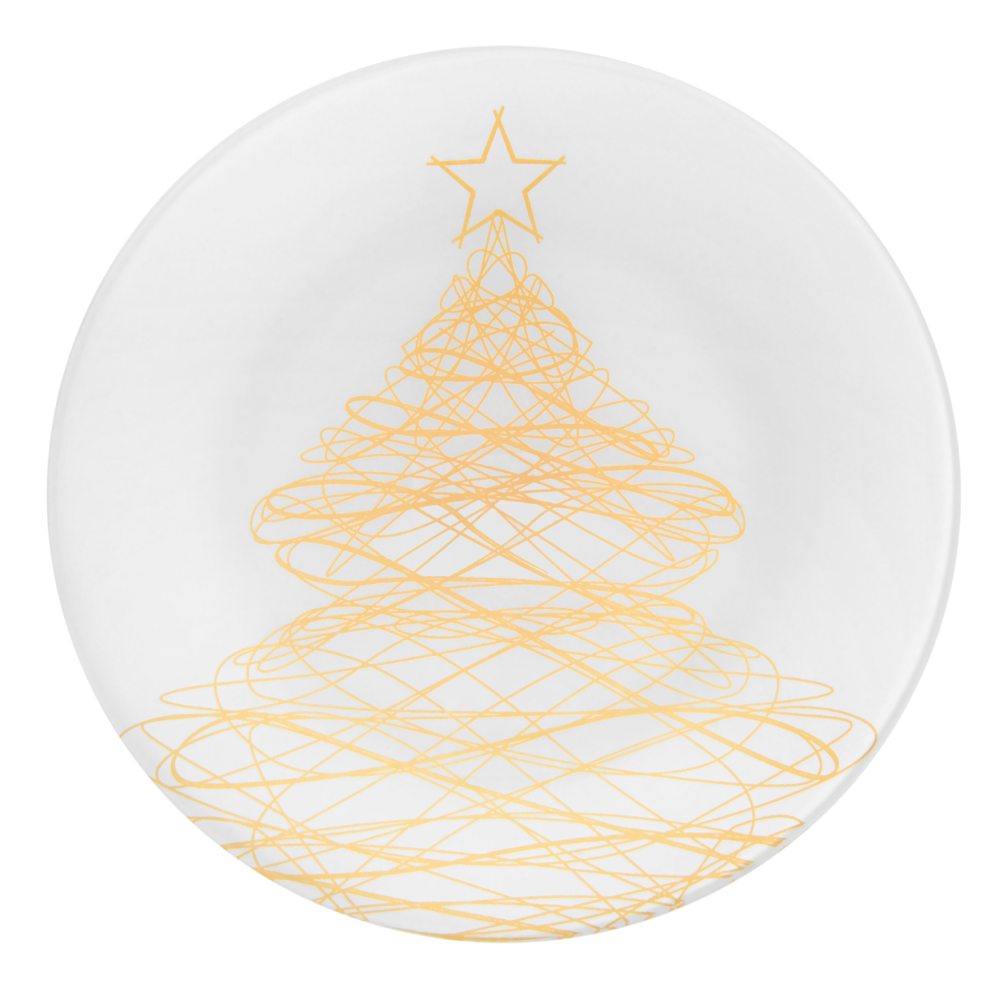 Тарелка обеденная Viva NY TREE GOLD 25 см (S3010-2) - Фото 1