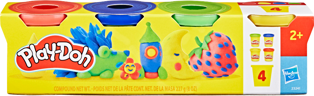 Расходники Hasbro Play-Doh 4 мини-баночки (23241) - Фото 1