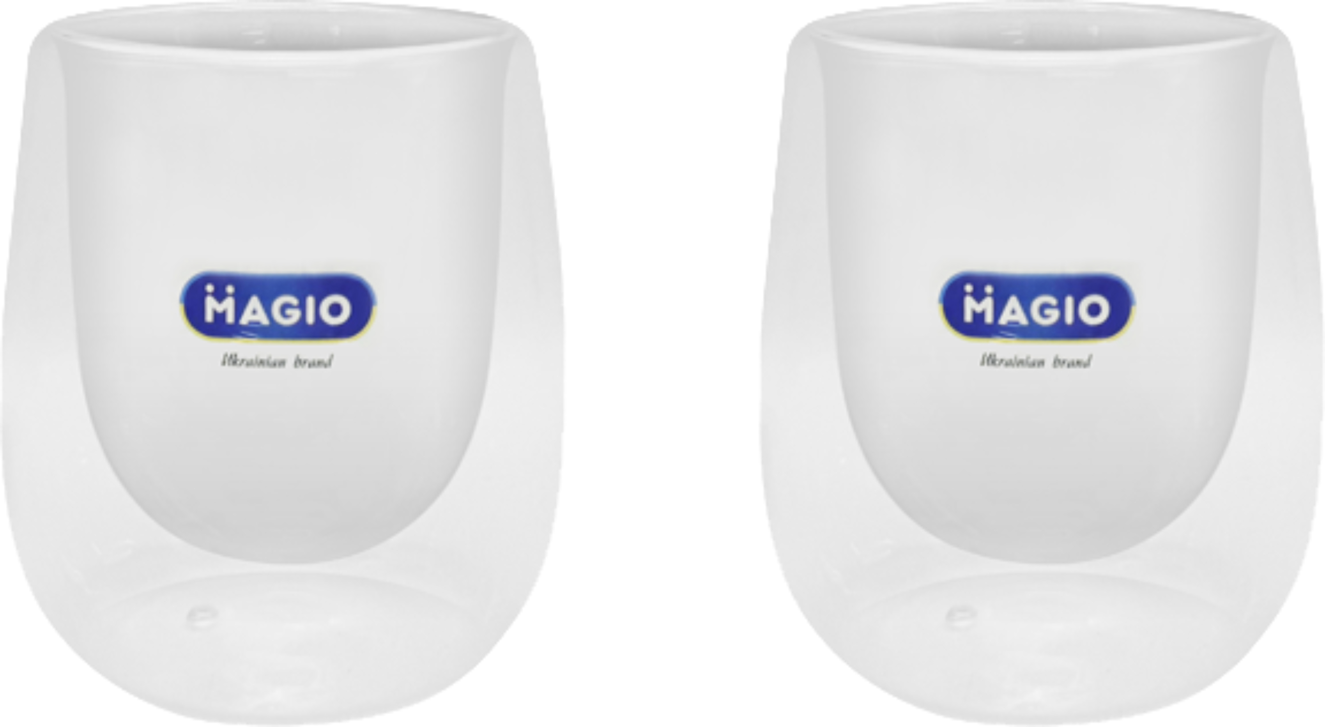 Купить Набор стаканов с двойными стенками Magio 250 мл 2 шт. (MG-1295) - Фото 1 Набор стаканов с двойными стенками Magio 250 мл 2 шт. (MG-1295) - Фото 1