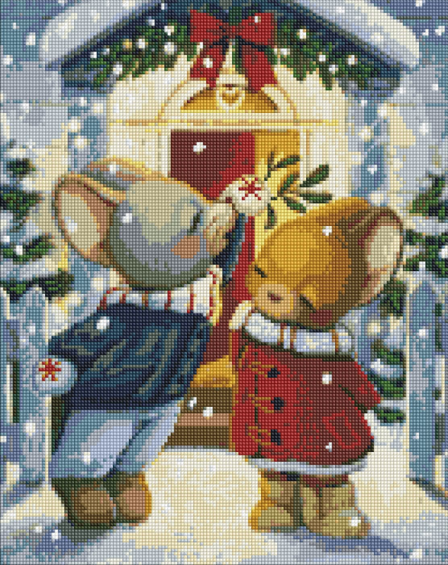 Купить Алмазная живопись Ideyka Под омелой 40х50 см (AMO7783) - Фото 1 Алмазная живопись Ideyka Под омелой 40х50 см (AMO7783) - Фото 1