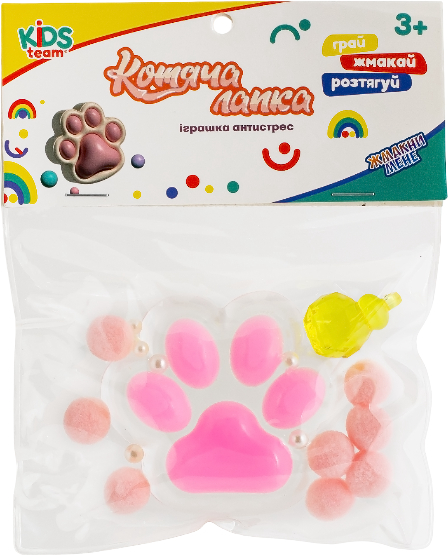 Купити Сквіш Kids Team Котяча лапка рожева (CKS-FB-60971_4) - Фото 1 Сквіш Kids Team Котяча лапка рожева (CKS-FB-60971_4) - Фото 1