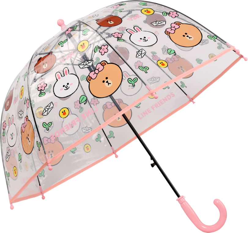 Зонт детский YES Line Friends прозрачный (708492) - Фото 1