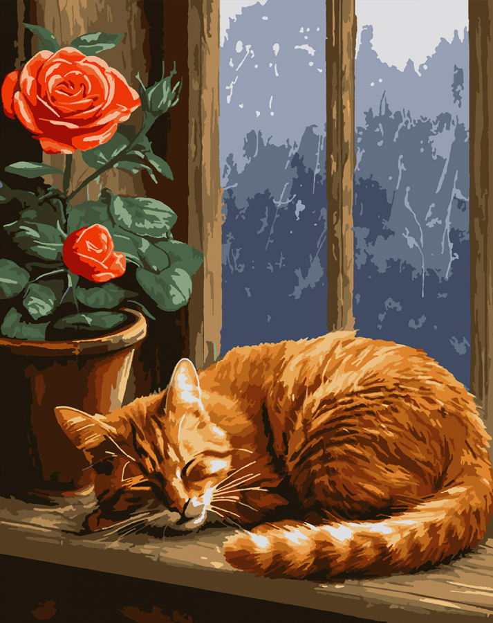 Купити Картина за номерами Santi Солодкі сни котика 40х50 см (955757) - Фото 1 Картина за номерами Santi Солодкі сни котика 40х50 см (955757) - Фото 1