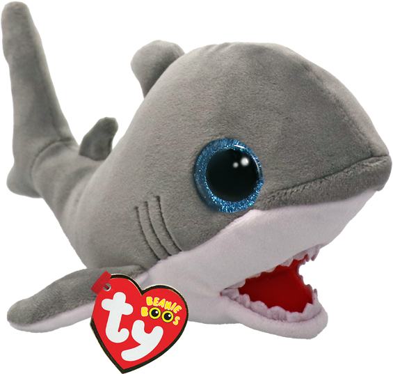 Мягкая игрушка TY Серая акула "Finnegan" 15 см (37376) - Фото 1