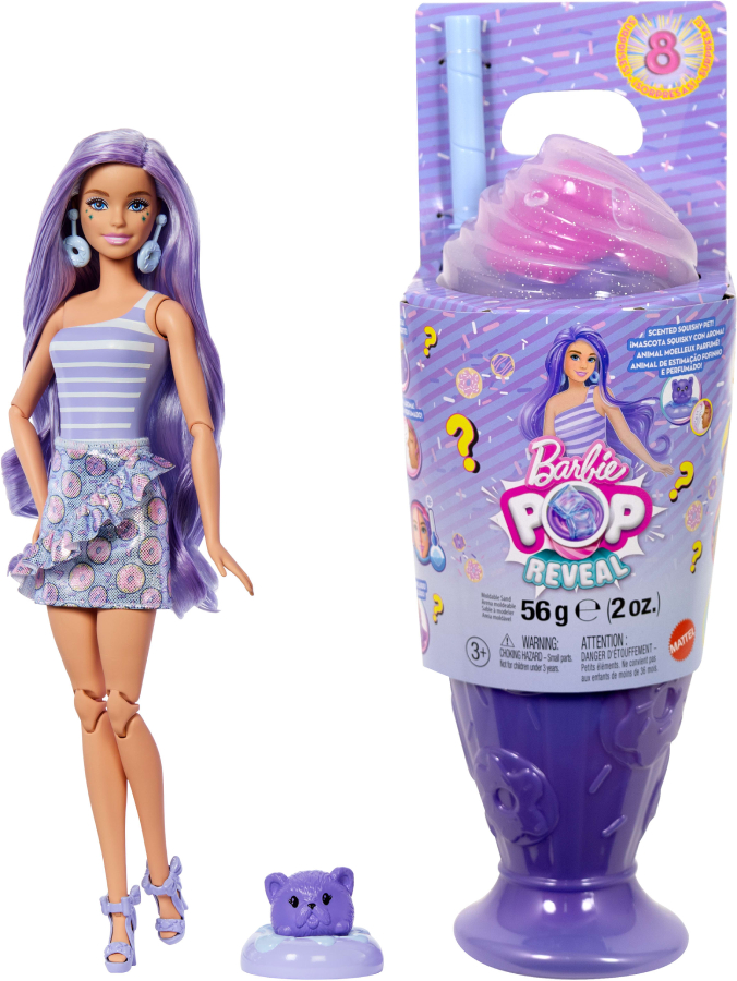 Кукла Barbie «Pop Reveal» серии «Любимые сладости» — сиреневый милкшейк (JFY60) - Фото 1
