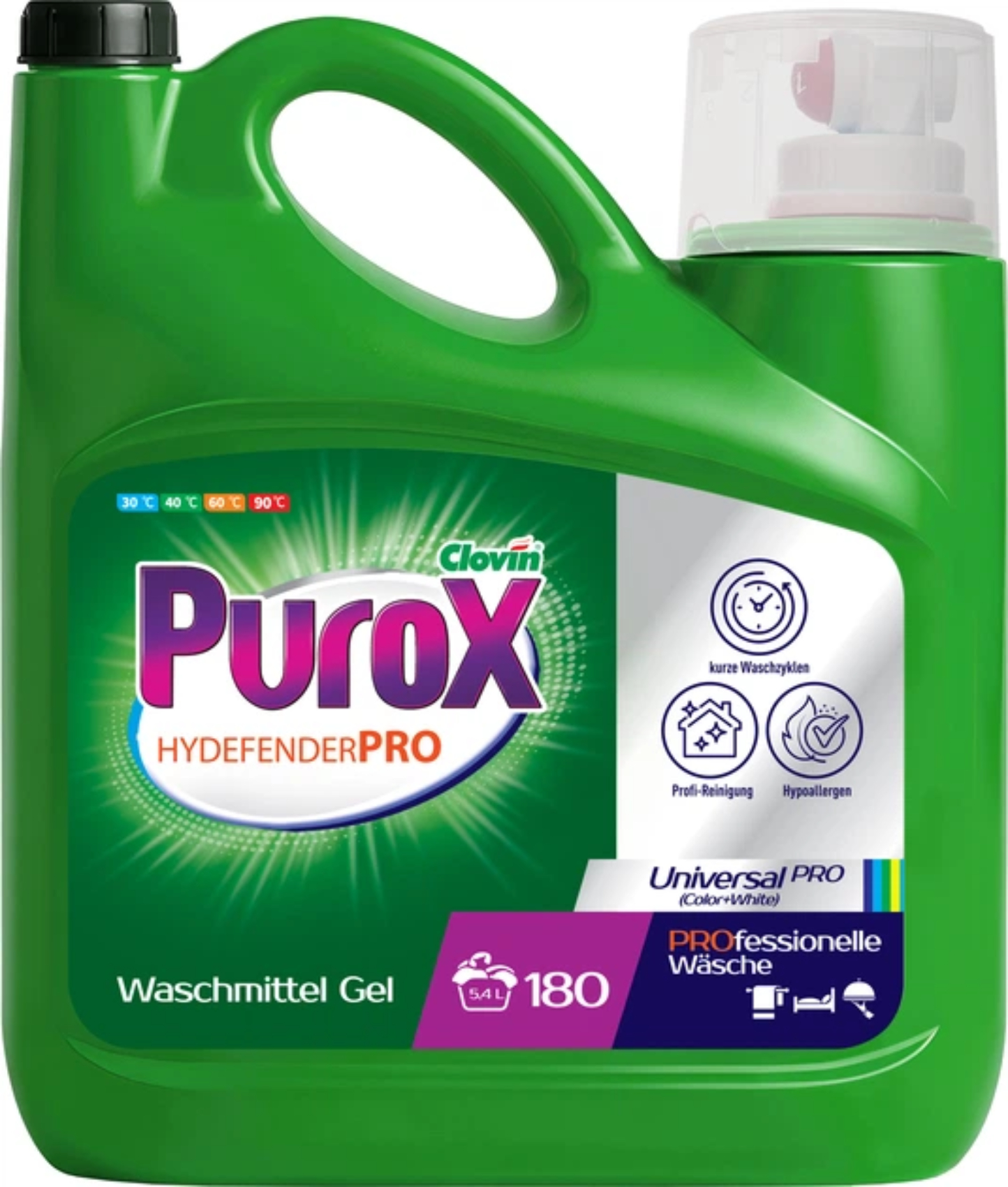 Гель для прання Purox Hydefender Pro Universal , 5,4л - Фото 1