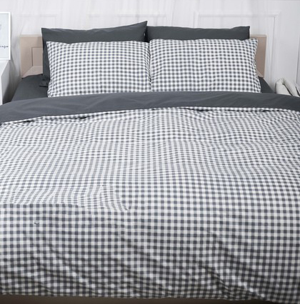 Комплект постільної білизни Moon&Star 160х220х2 нав. 4х50х70 Gray Square Ranforce Elite (MS-820000033) - Фото 1