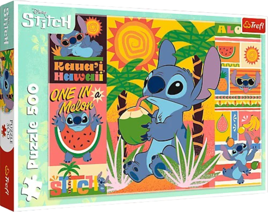 Пазлы (8+) Trefl "500" Lilo&Stitch Каникулы со Стичом (74834) - Фото 1