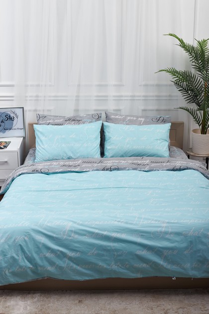 Комплект постельного белья Moon&Star 160х220х2 нав. 4х50х70 Autograph Mind Бязь Gold Люкс (MS-820000728) - Фото 1