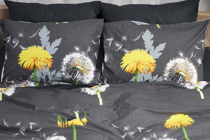 Комплект постільної білизни Moon&Star 160х220х2 нав. 4х50х70 Dandelion Бязь Gold Люкс (MS-820000973) - Фото 1