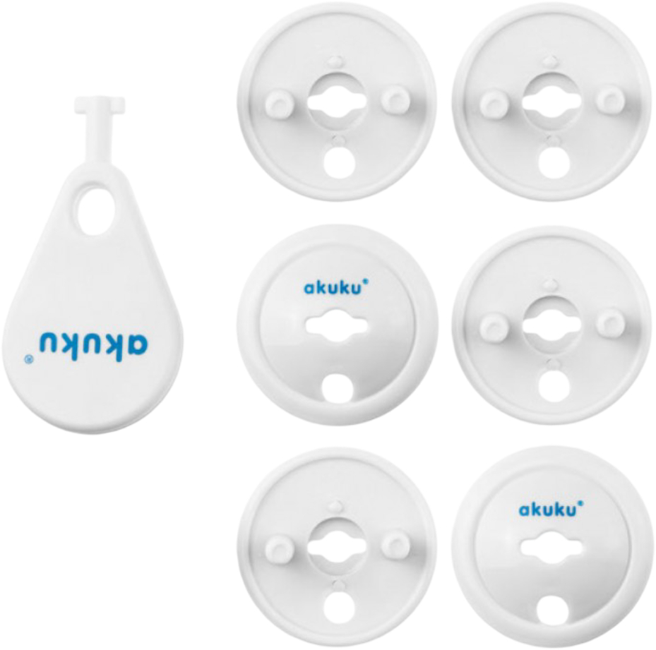 Заглушки для розетки Akuku 6 шт. White (A0651) - Фото 1