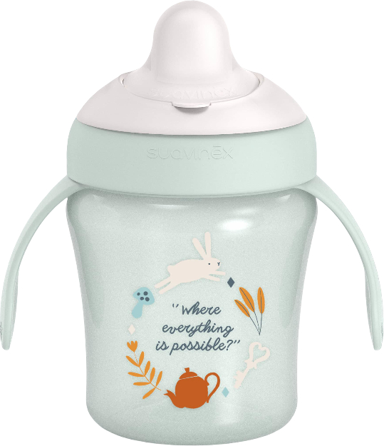 Чашка-непроливайка дитяча Suavinex 200 мл +6 міс. Wonderland світло-зелена (402789) - Фото 1
