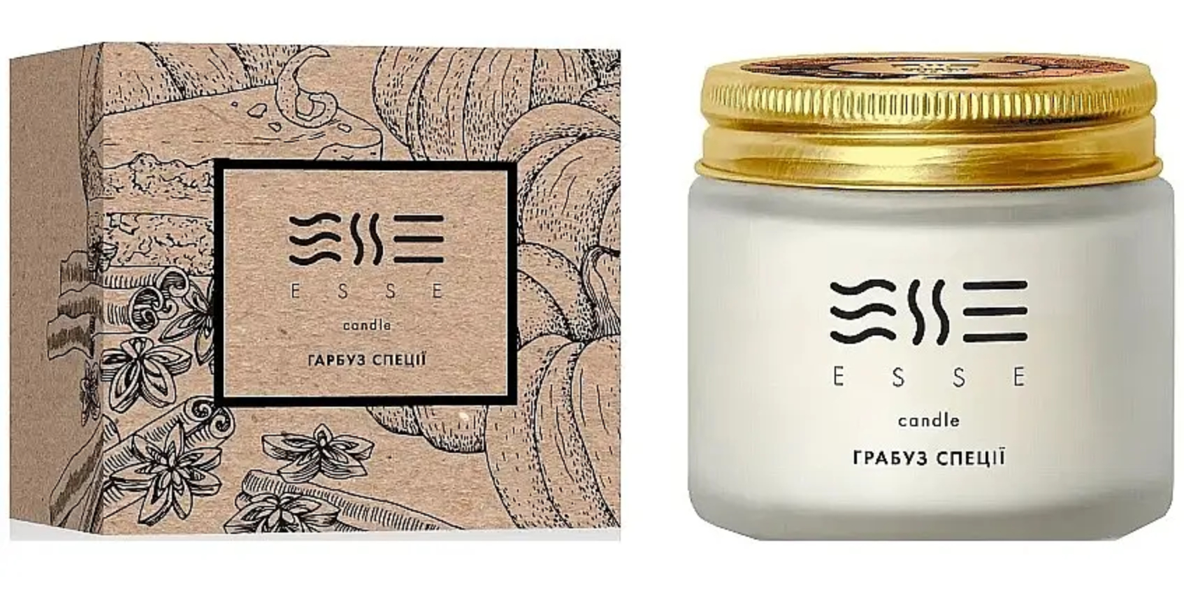 Свічка скло Esse Home Гарбуз спеції 50 г   (4820288091110) - Фото 1