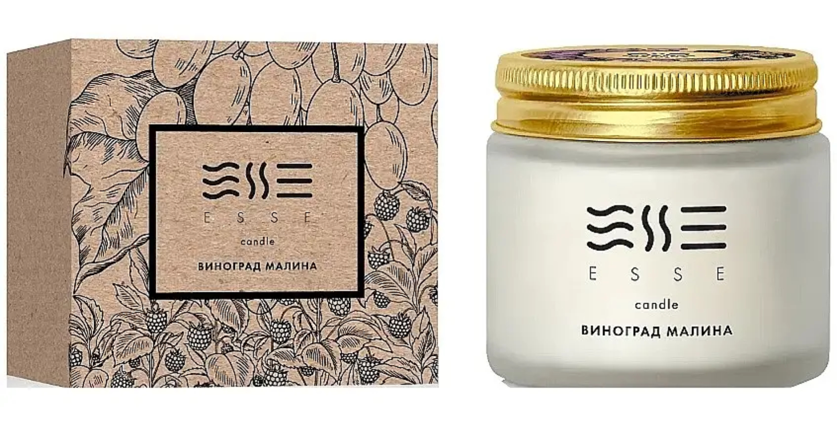 Купить Свеча стекло Esse Home Виноград малина 50 г (4820288091134) - Фото 1 Свеча стекло Esse Home Виноград малина 50 г (4820288091134) - Фото 1