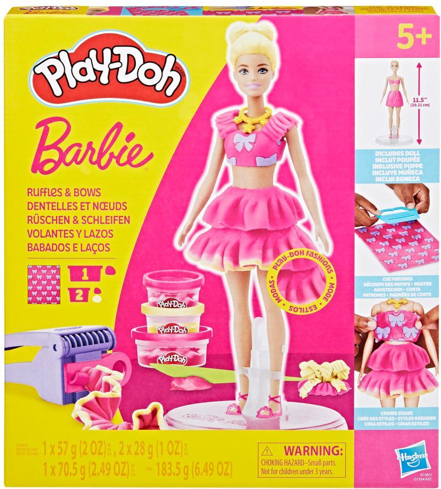 Набори для ліплення Hasbro Play-Doh Barbie Рюші та банти (G1361) - Фото 1