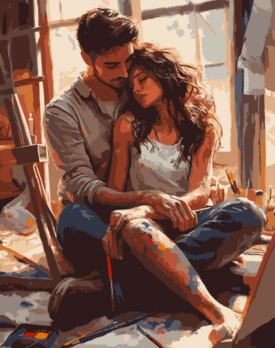 Купить Картина по номерам Santi Влюбленные 40х50 см (955771) - Фото 1 Картина по номерам Santi Влюбленные 40х50 см (955771) - Фото 1