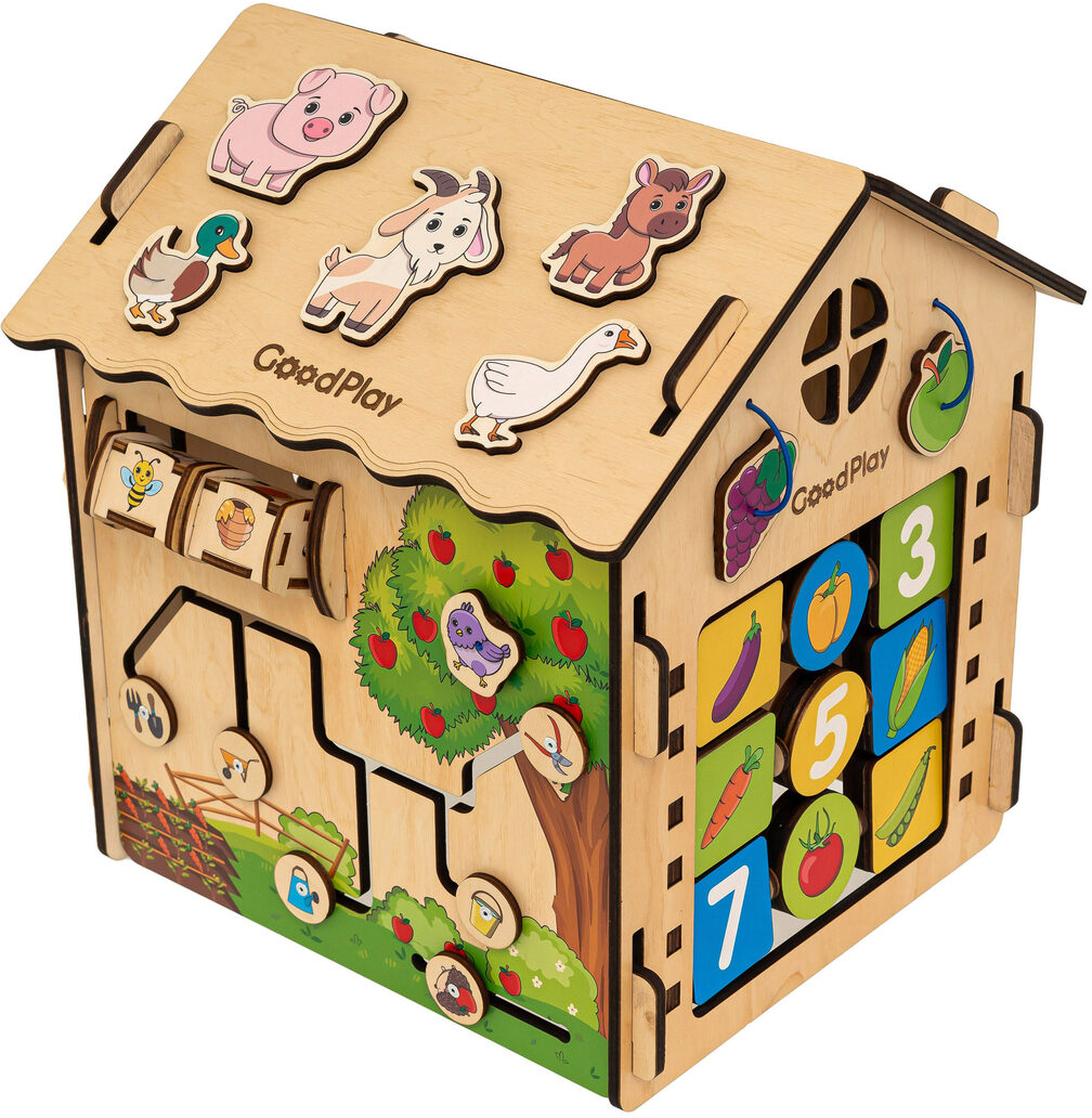 Бізіборд-будиночок GoodPlay "Весела ферма" (ВВ-001) - Фото 1