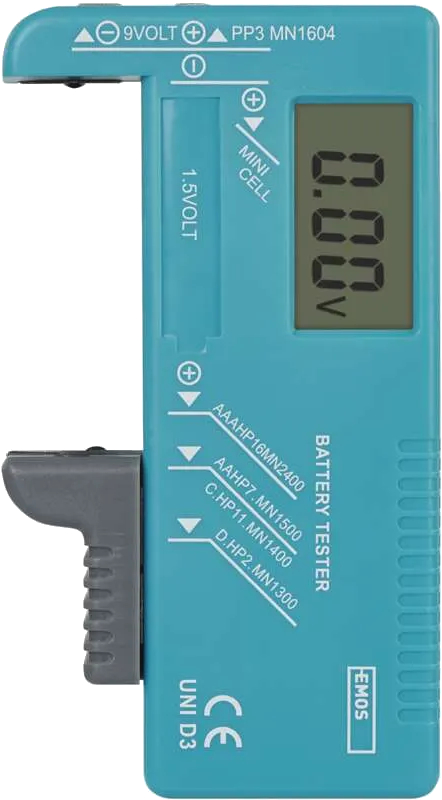 Купити Вимірювальний пристрій EMOS Універсальний тестер батарей з дисплеєм N0322 - Фото 1 Вимірювальний пристрій EMOS Універсальний тестер батарей з дисплеєм N0322 - Фото 1