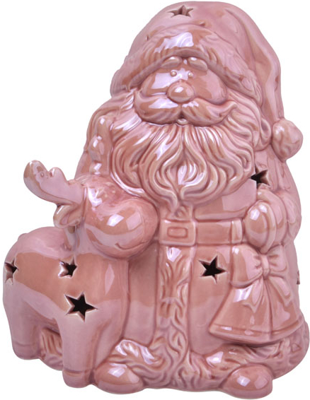 Декор New Year Lefard Дід мороз з оленем з підсвічуванням 16 см (919-262) - Фото 1