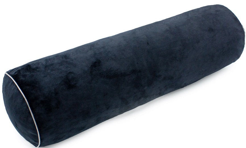 Подушка валик MirSon №8131 Velvet Line 28-0007 Black EcoSilk 60х20 см (2200006249283) - Фото 1