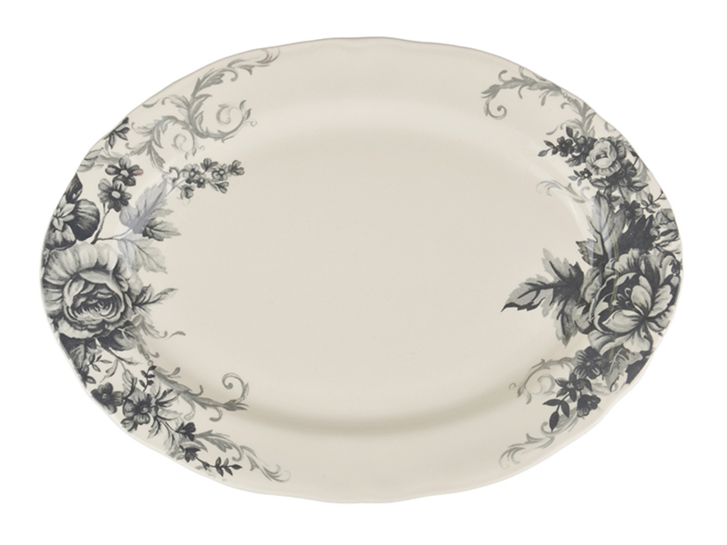 Блюдо Claytan Ceramics Вінтажні квіти 36 см (910-110) - Фото 1