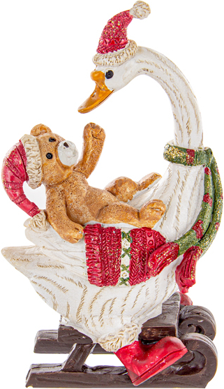 Декор New Year Lefard Гусак з ведмедиком 14,5x8,5 см (192-195) - Фото 1