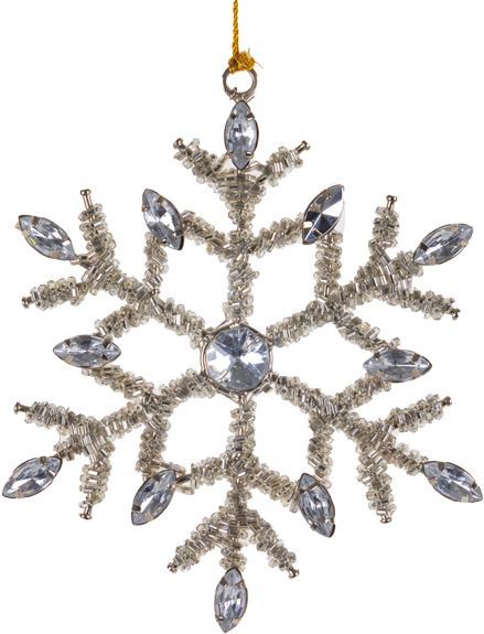 Декор підвіска New Year Lefard 10 см срібло (877-059) - Фото 1