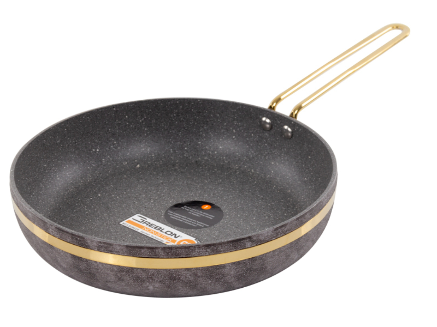 Купить Сковорода универсальная Brioni Royal Stone Sandstone gold 26x6 см (764-042) - Фото 1 Сковорода универсальная Brioni Royal Stone Sandstone gold 26x6 см (764-042) - Фото 1