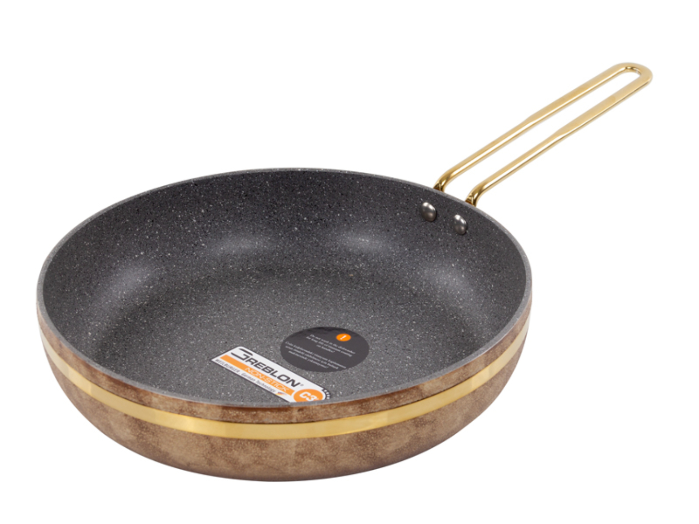 Купить Сковорода универсальная Brioni Royal Stone Ti̇gereye Gold 26x6 см (764-049) - Фото 1 Сковорода универсальная Brioni Royal Stone Ti̇gereye Gold 26x6 см (764-049) - Фото 1