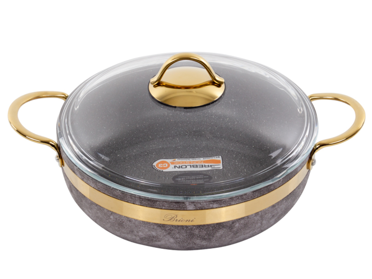 Купити Сотейник Brioni Royal Stone Sandstone gold 26 см (764-043) - Фото 1 Сотейник Brioni Royal Stone Sandstone gold 26 см (764-043) - Фото 1