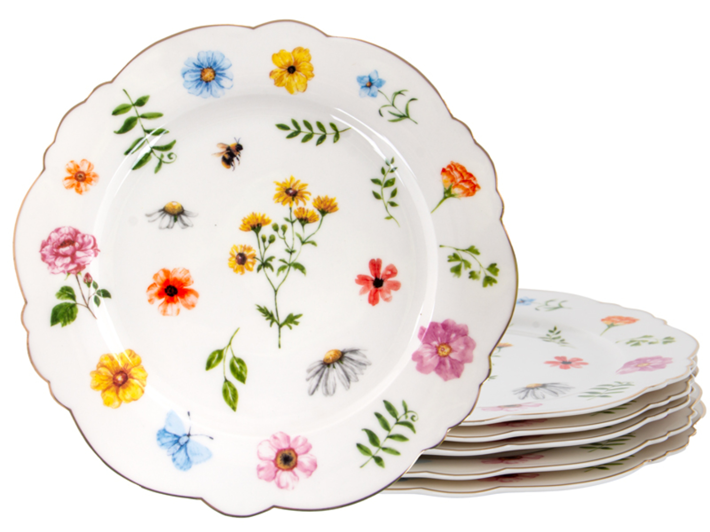 Набор тарелок Lefard Blossom 6 шт. 21 см (922-083) - Фото 1