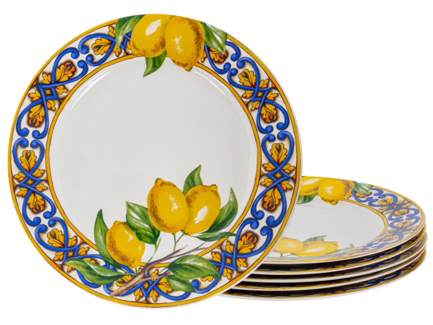 Набор тарелок Lefard Сицилийский лимон 6 шт. 27 см (922-034)