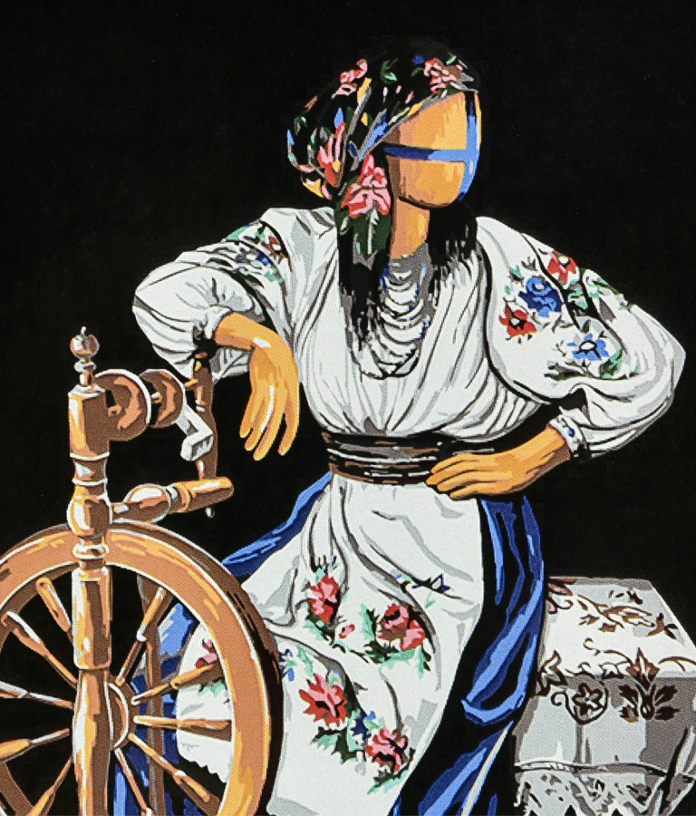 Картина за номерами Strateg Пряля на чорному фоні 40х50 см (AH1151) - Фото 1