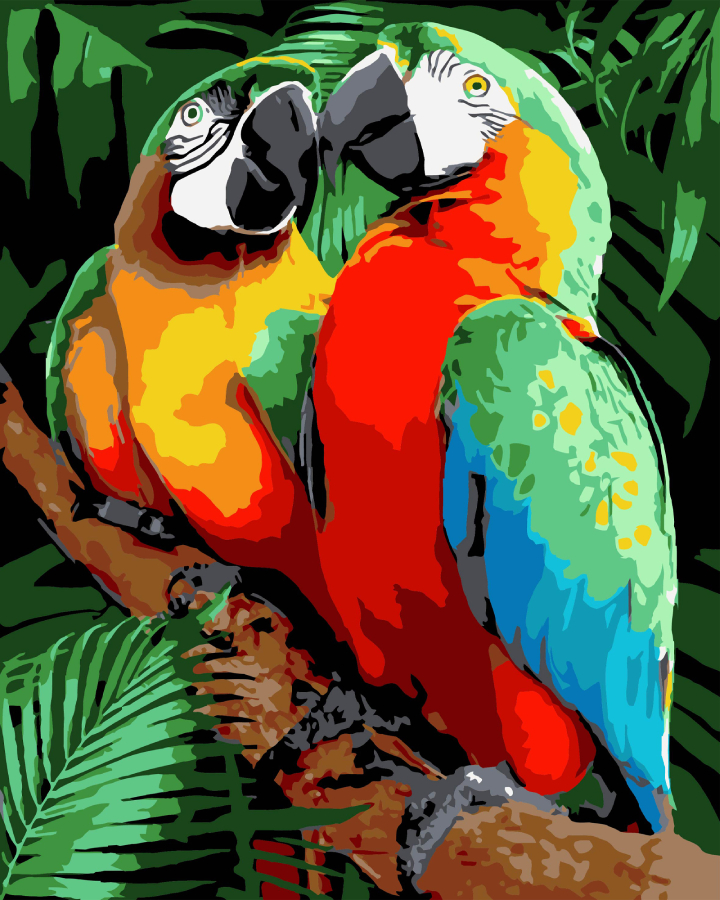 Картина за номерами Strateg Кольорове ехо на чорному фоні 40х50 см (AH1168) - Фото 1