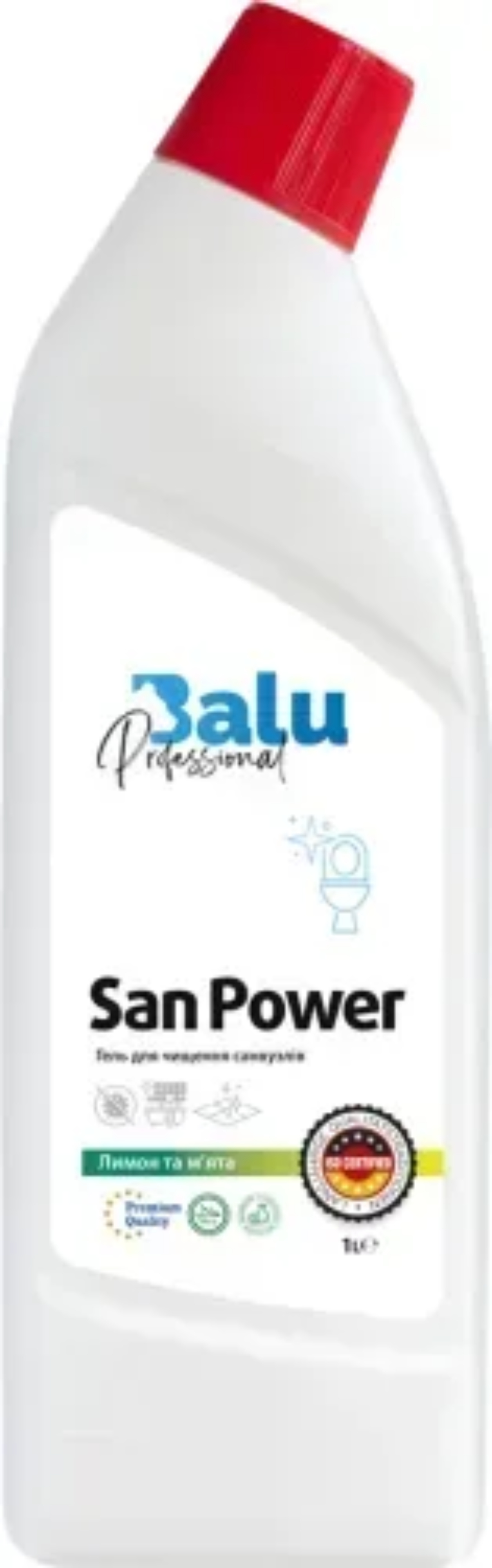 Средство для чистки унитаза BALU Лимон та м'ята, 1000 мл - Фото 1