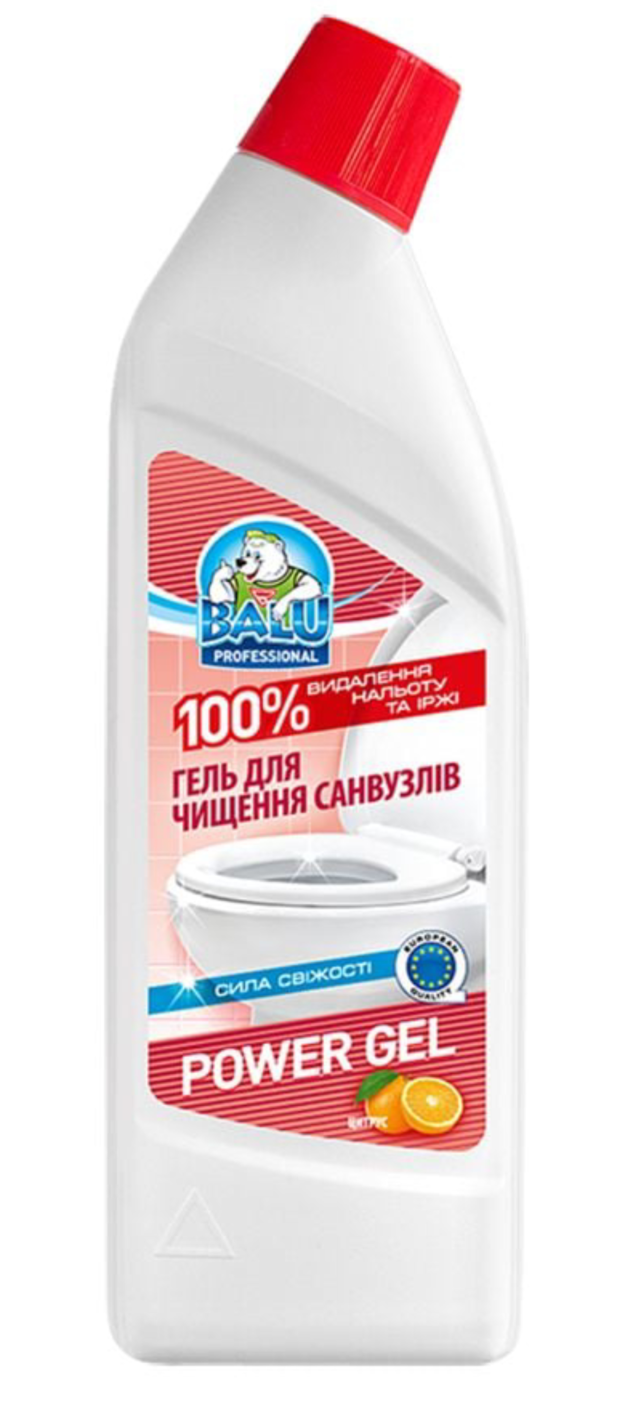 Средство для чистки унитаза BALU Цитрус, 1000 мл - Фото 1