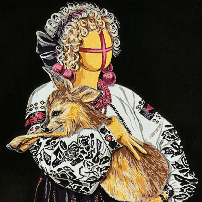 Картина за номерами Strateg Пригорнута на чорному фоні 40х40 см (AV4040-86) - Фото 1