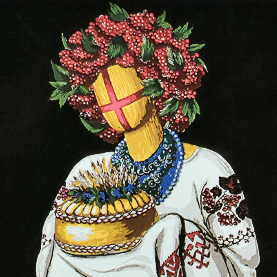 Картина за номерами Strateg Гостинна на чорному фоні 40х40 см (AV4040-88) - Фото 1