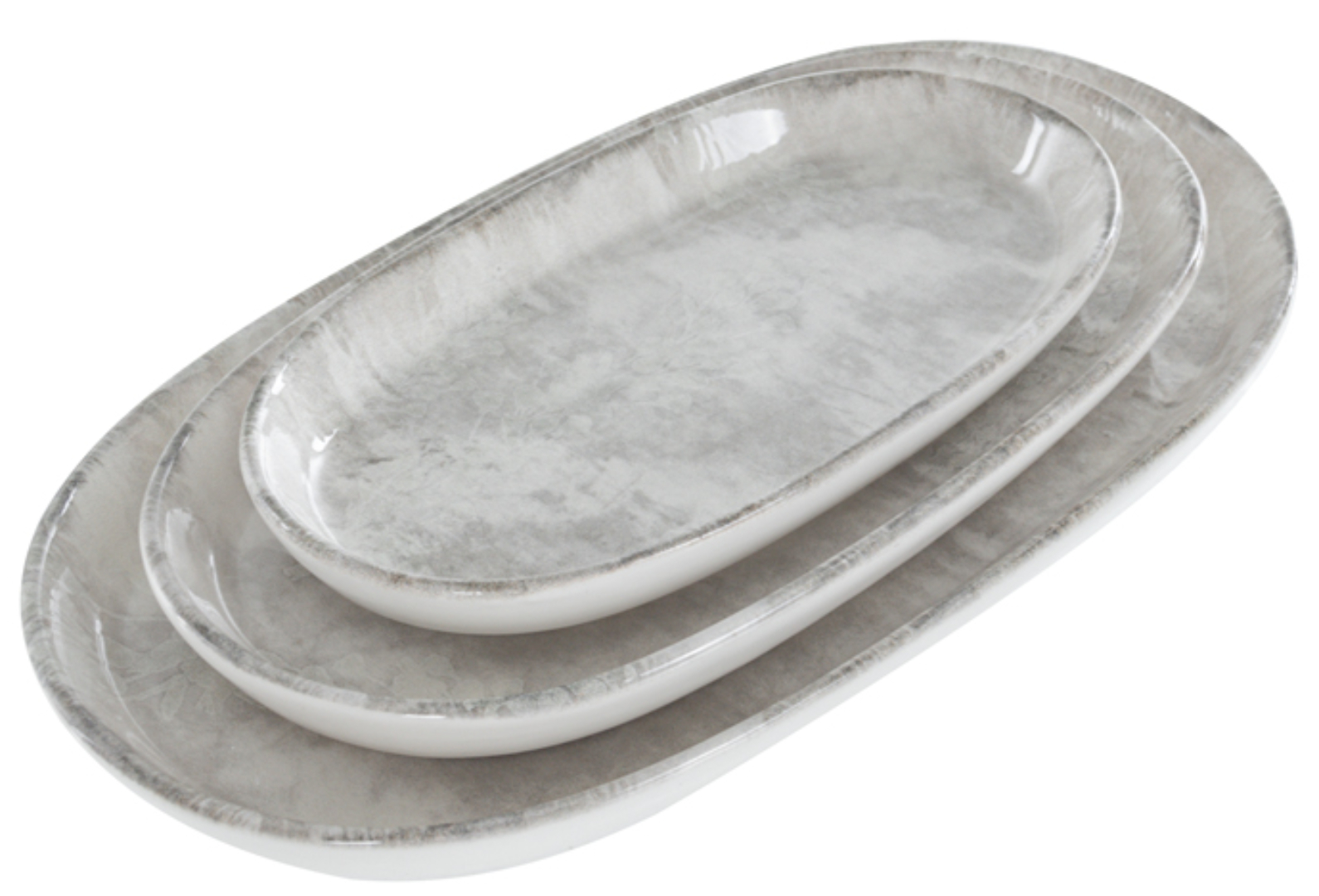 Блюдо Alba ceramic Beige 10х17 см, 14,5х25 см, 17х30 см (769-013) - Фото 1