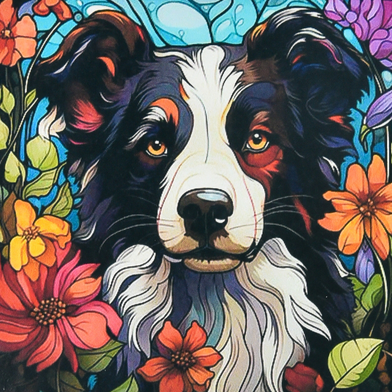 Алмазний живопис Strateg Пес у світлі кольорів 30х30 см (DEEX16290) - Фото 1