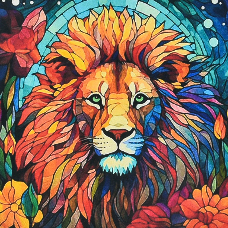 Алмазний живопис Strateg Вітражна могутність 30х30 см (DEEX16299) - Фото 1