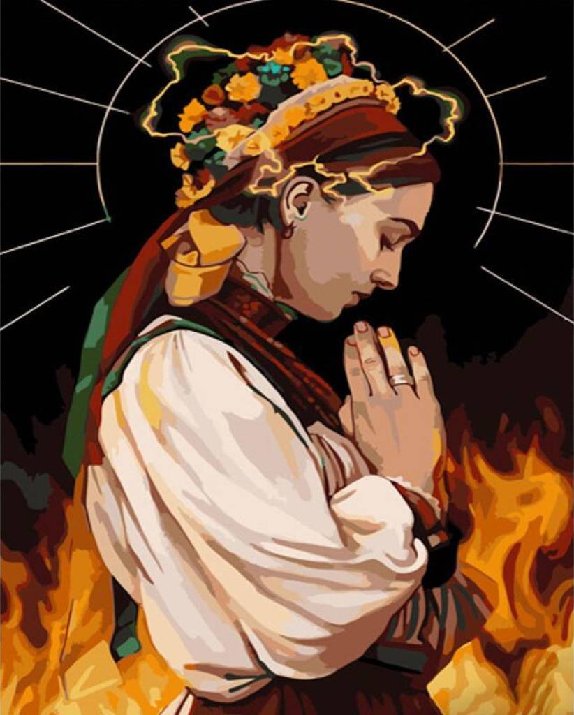 Купити Картина за номерами Strateg Українська молитва 40х50 см (GS622) - Фото 1 Картина за номерами Strateg Українська молитва 40х50 см (GS622) - Фото 1