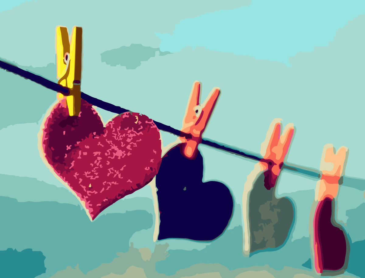 Картина по номерам Strateg Сердечки на прищепках 40х50 см (SY6747) - Фото 1