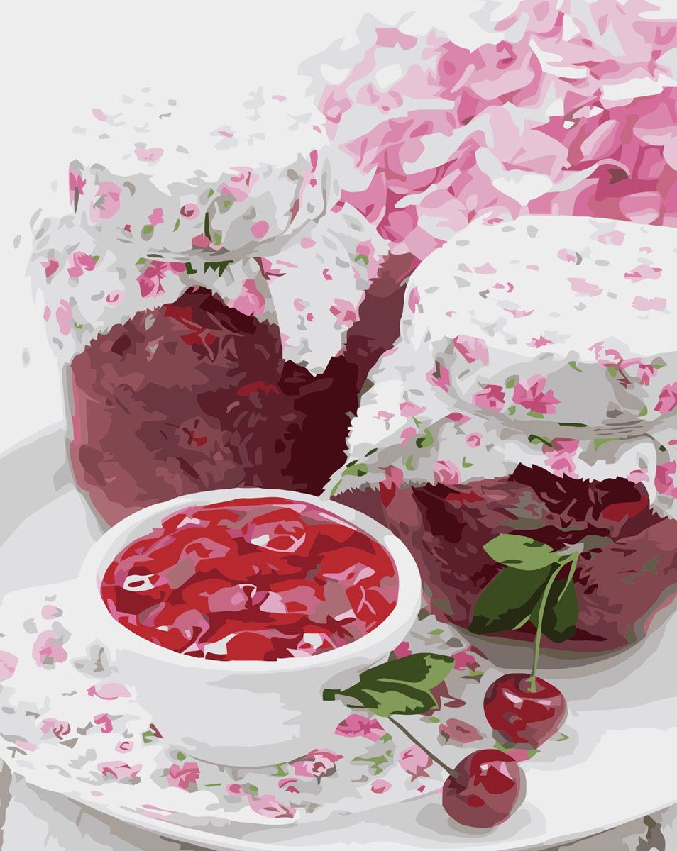 Картина по номерам Strateg Вишневый джем 40х50 см (VA-3642) - Фото 1