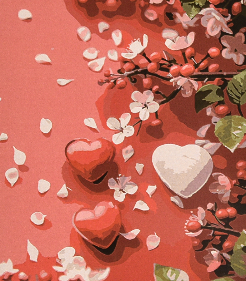 Картина по номерам Strateg В красных цветах 40х50 см (VA-4658) - Фото 1