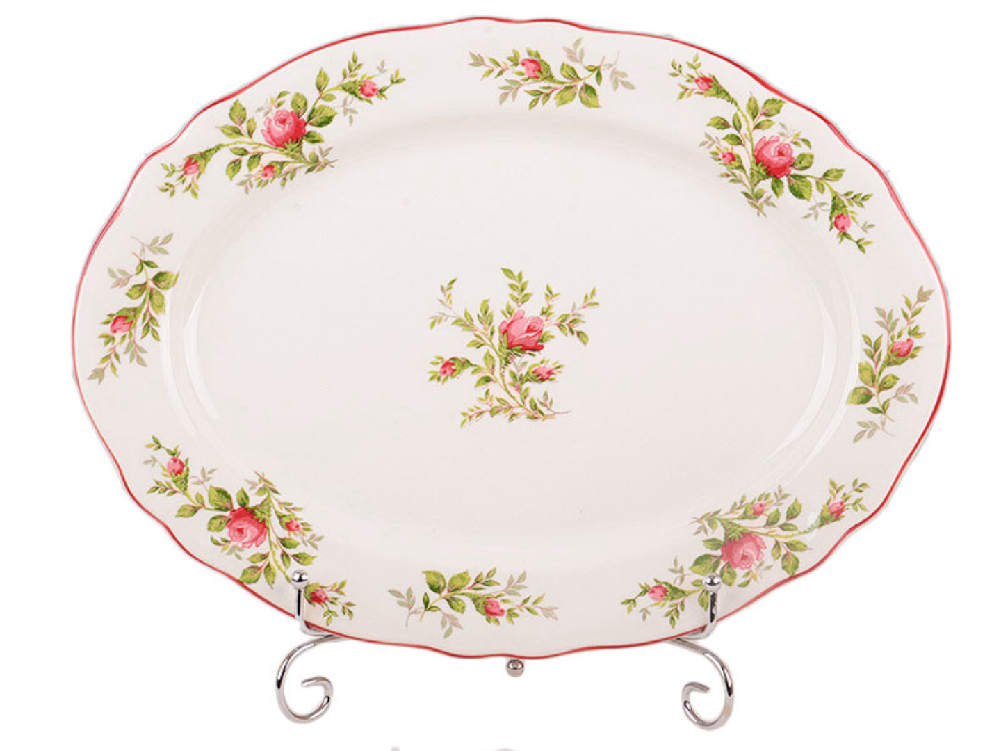Блюдо Lefard Англійська троянда 36 см (910-026) - Фото 1