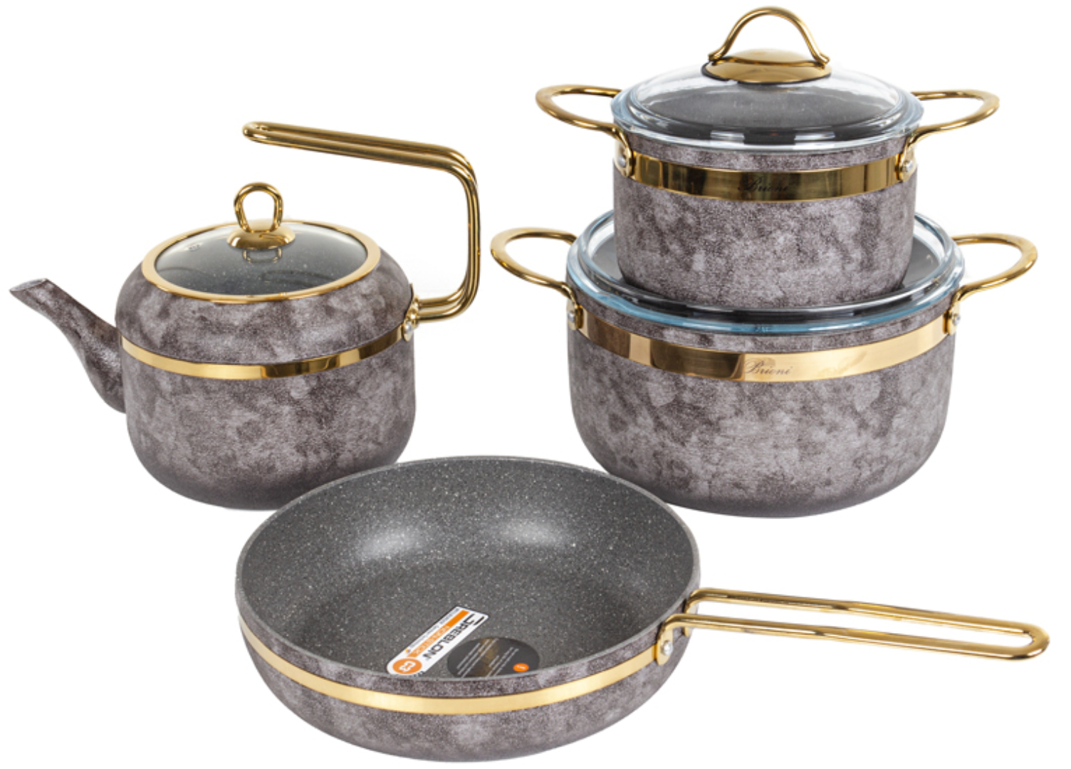 Набор посуды Brioni Royal Stone Sandstone gold 4 пр. (764-066) - Фото 1